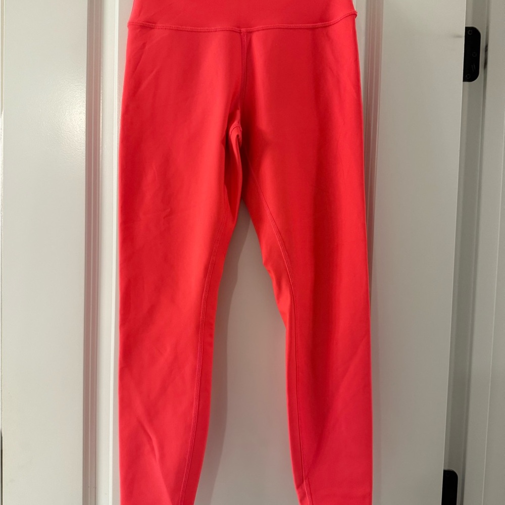 ALO Yoga Fluorescent Pink Coral Leggings